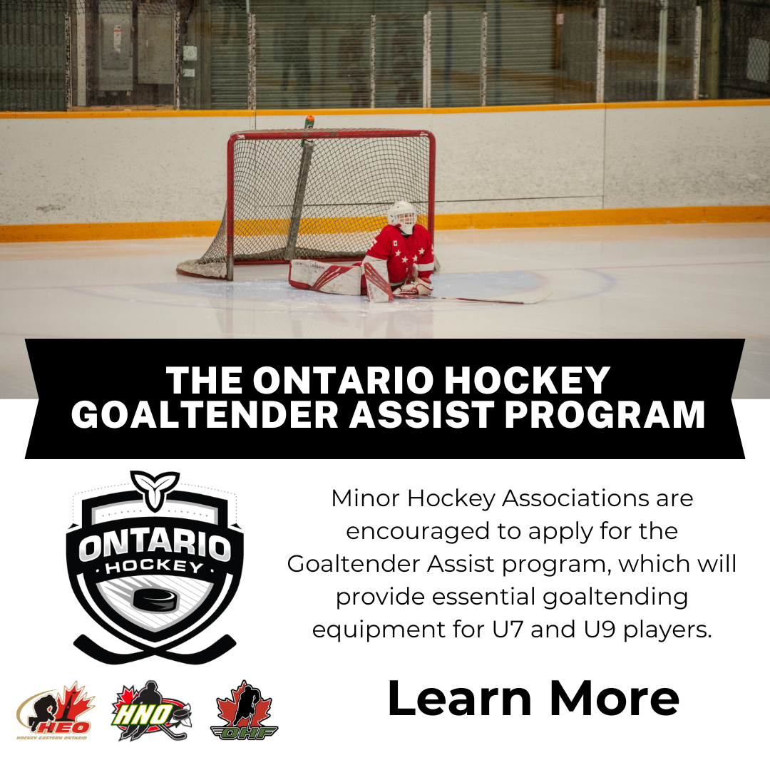 Ontario Hockey Goaltender Assist Program Supporting U7 and U9 Hockey Programs